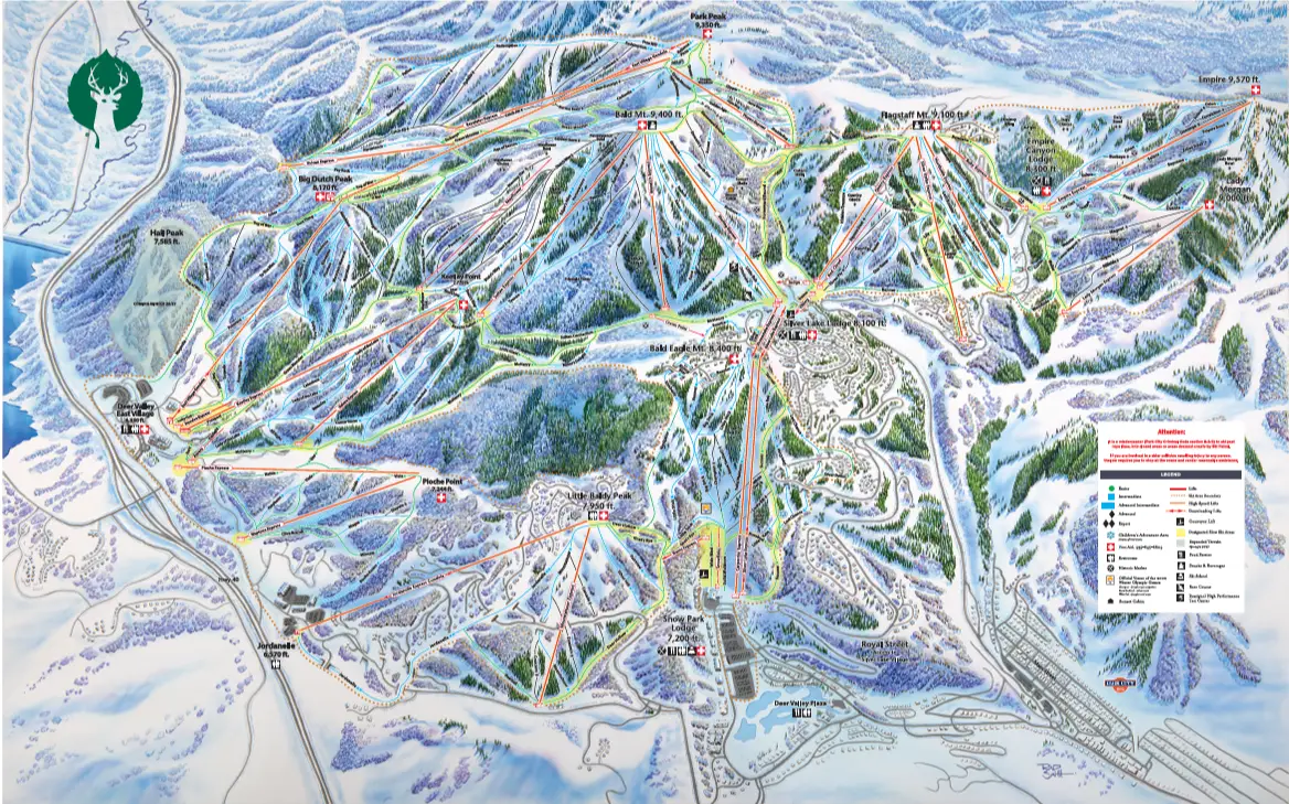 Deer Valley Winter Trail Map