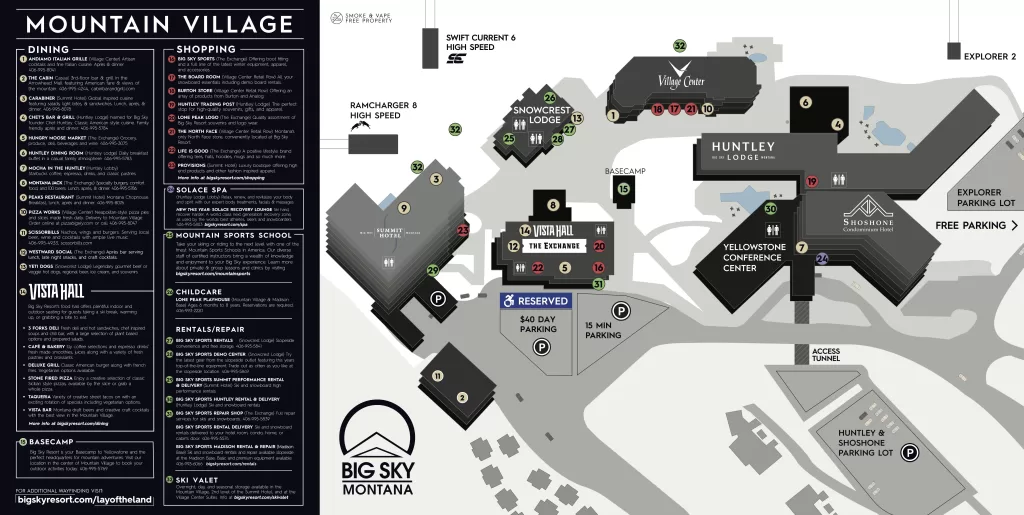 Big Sky Resort Map